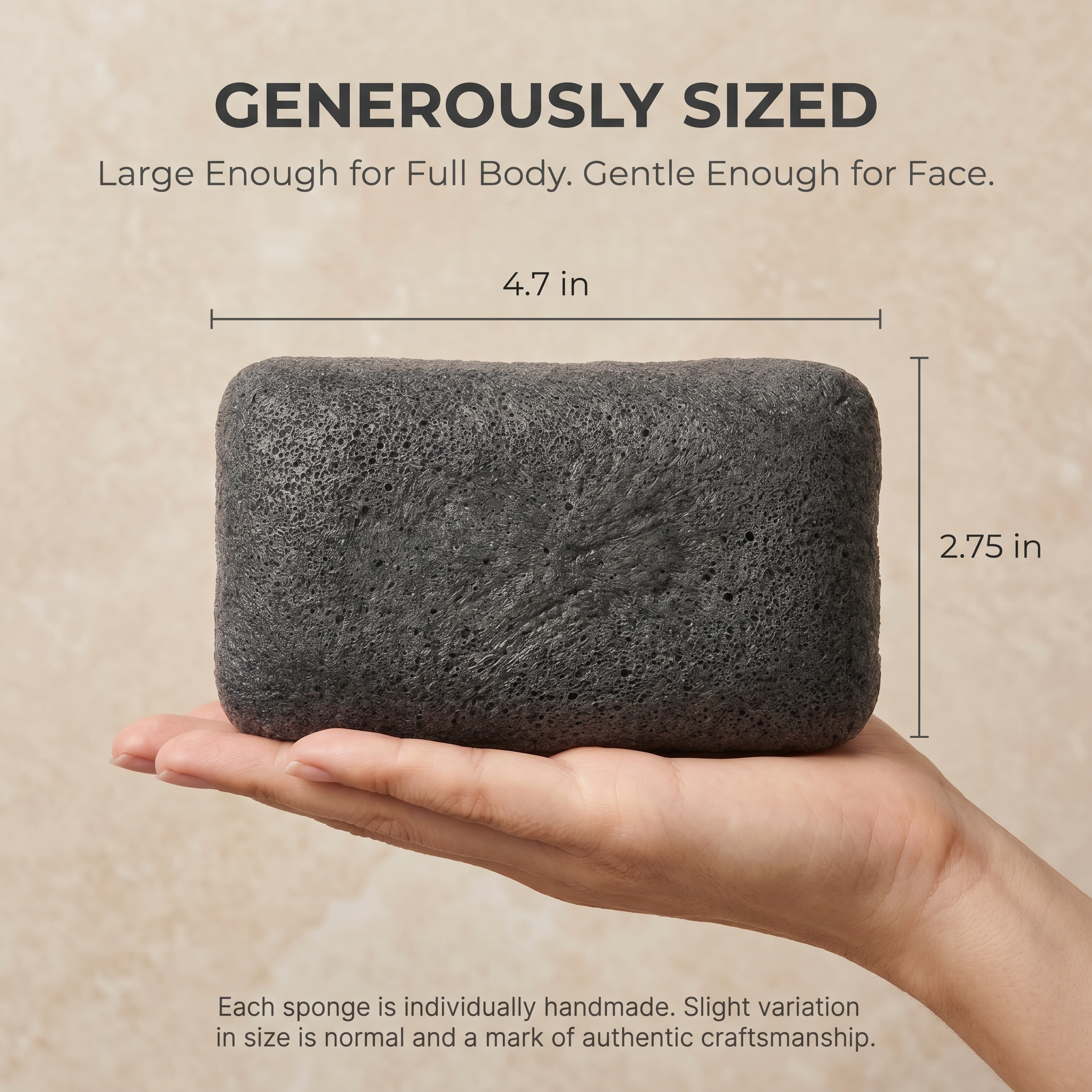 Konjac Sponge Bamboo Charcoal - Oleavine Beauty Professional | Face and Body Sponge | Deep Cleansing Natural Sponge | K-Beauty | Handmade in Jeju Korea | Oily Acne Prone Skin