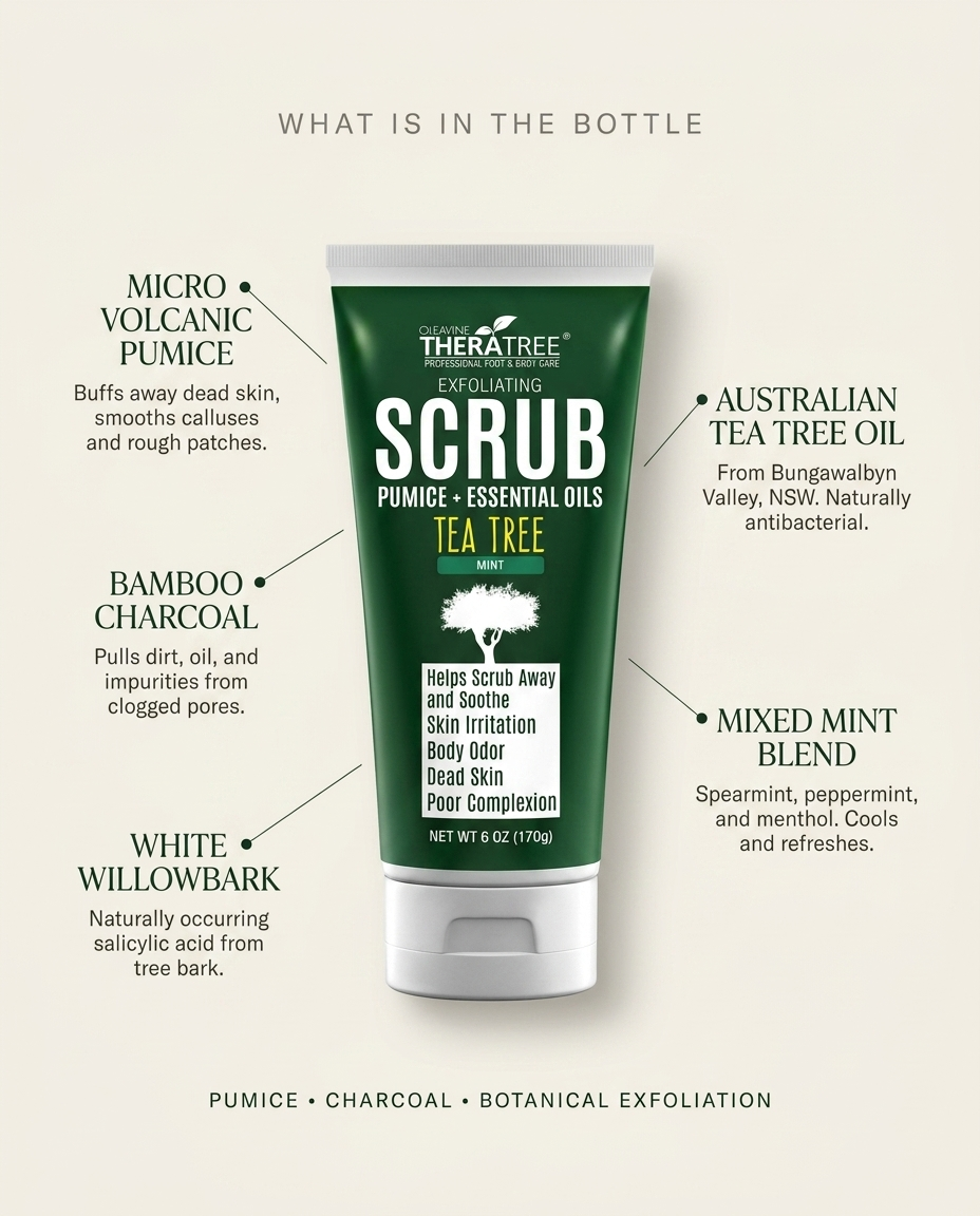 TheraTree Scrub whats in the bottle